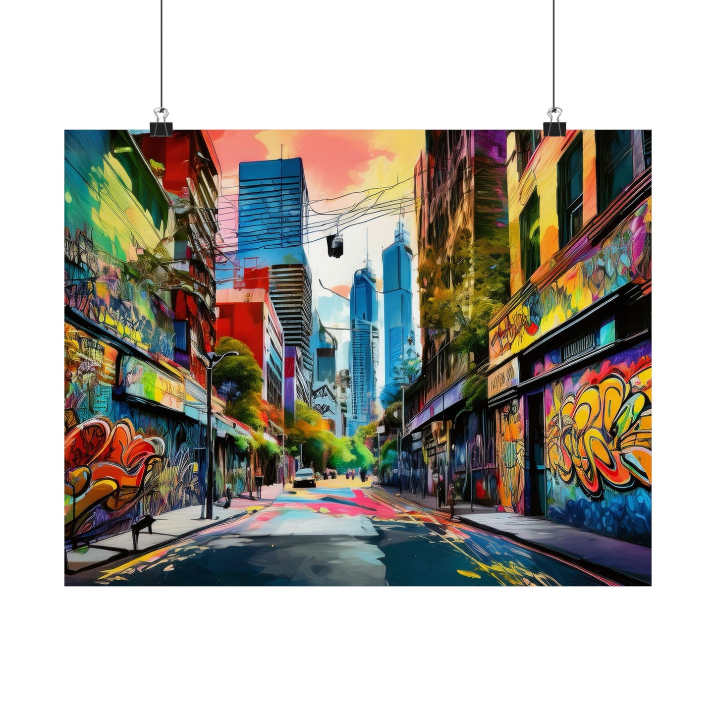 Melbourne Street Graffiti Australia Print | Style 1 | Wall Art | Wall Print