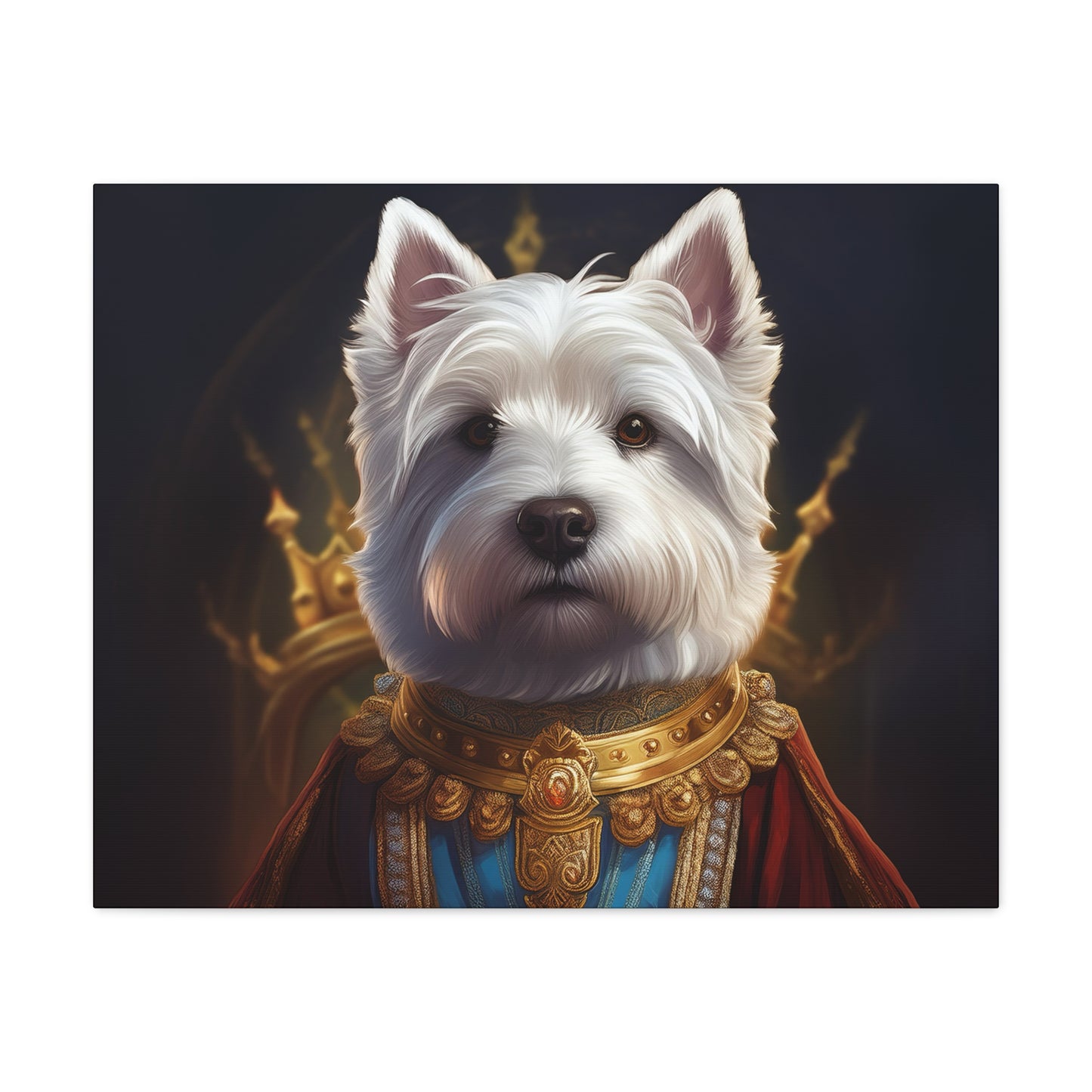 West Highland White Terrier Pet Portrait Renaissance - Canvas, wall art, wall print, dog portrait, dog art