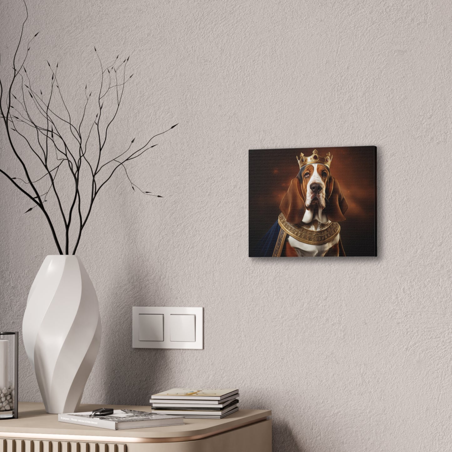 Basset Hound Renaissance Pet Portrait on Canvas | Wall art | wall print | Dog Art