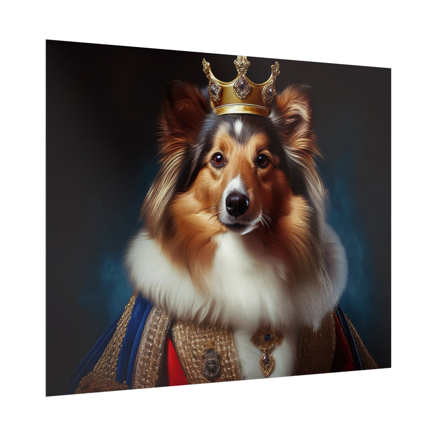 Shetland Sheepdog Renaissance Dog Portrait Art Print, Wall Decor Gift, Animal Lover Home Decor, Dog Wall Art