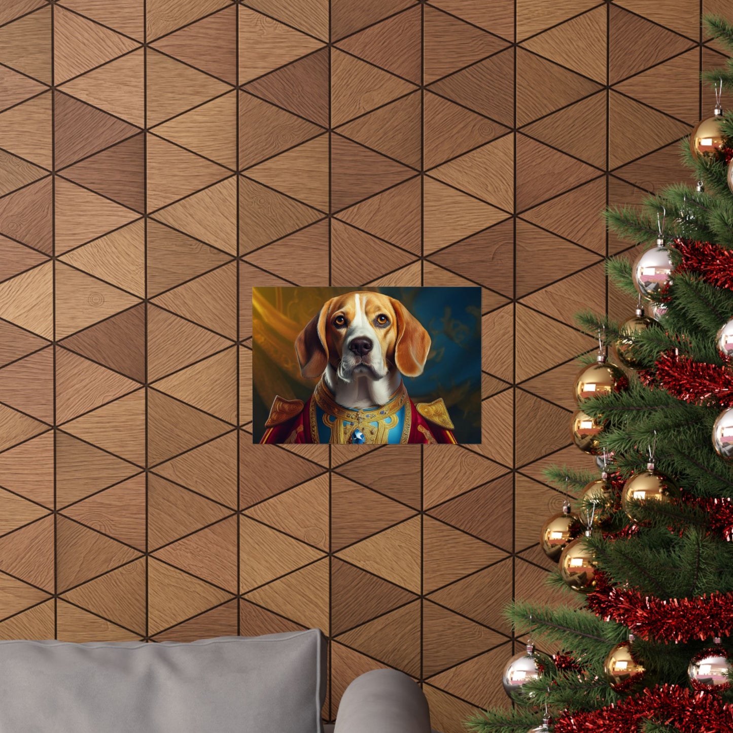 Beagle Renaissance Dog Portrait Art Print, Wall Decor Gift, Wall Prints, Wall Art