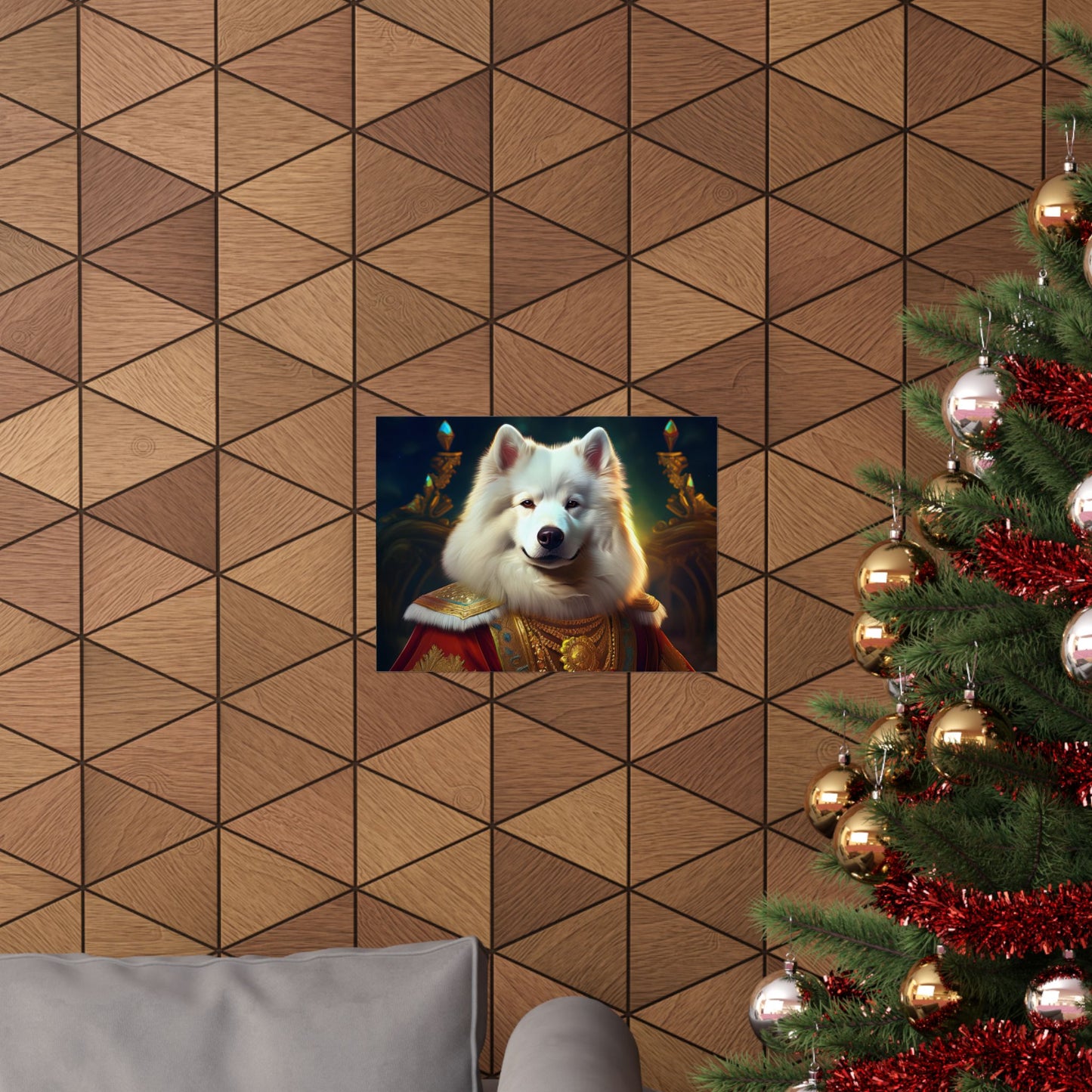Samoyed Renaissance Pet Portrait Print, Dog Lover Wall Art, wall art, wall print