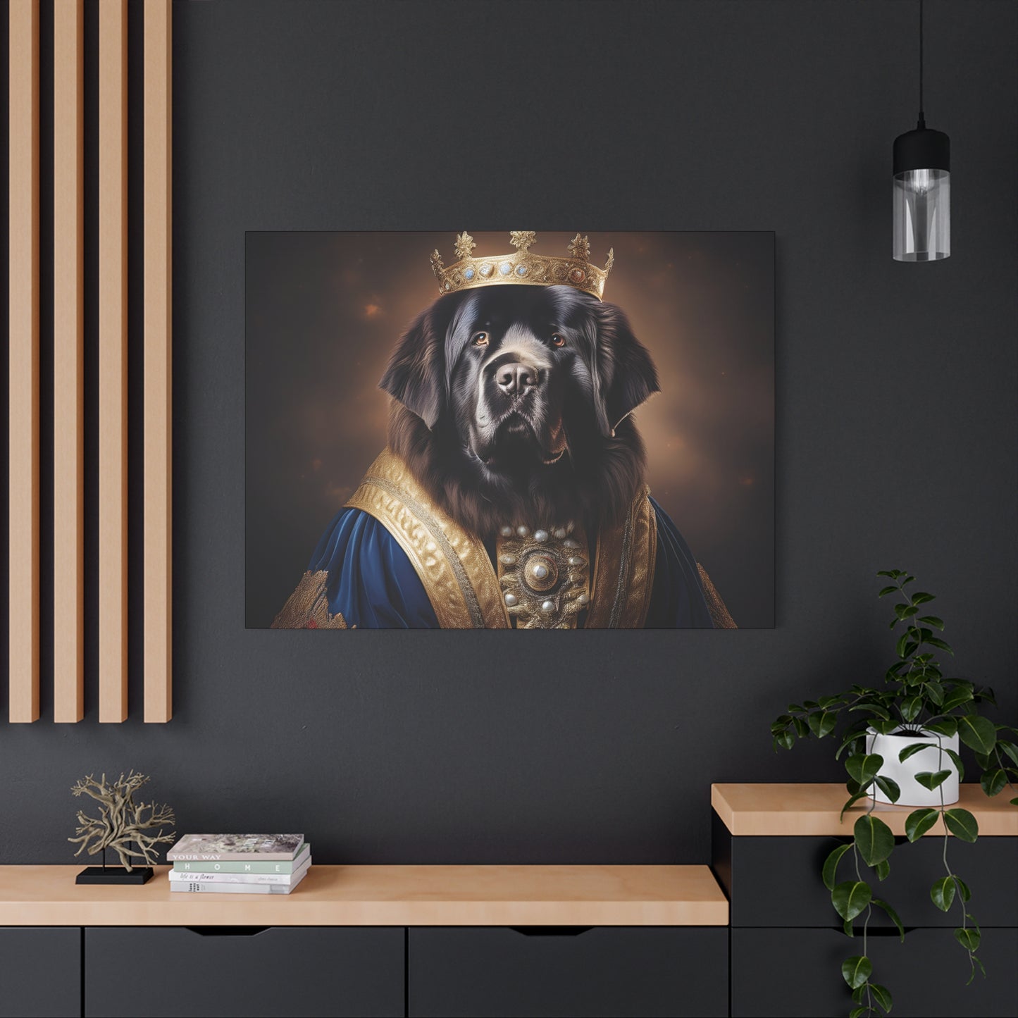 Newfoundland Renaissance Pet Portrait on Canvas | wall art | wall print