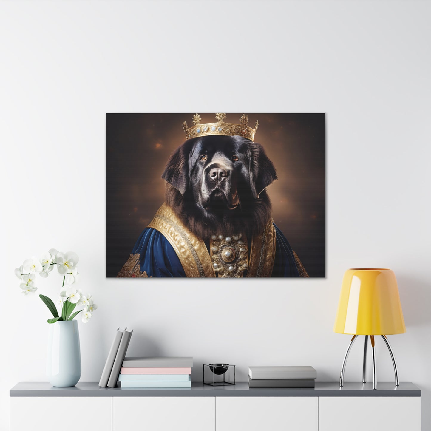 Newfoundland Renaissance Pet Portrait on Canvas | wall art | wall print