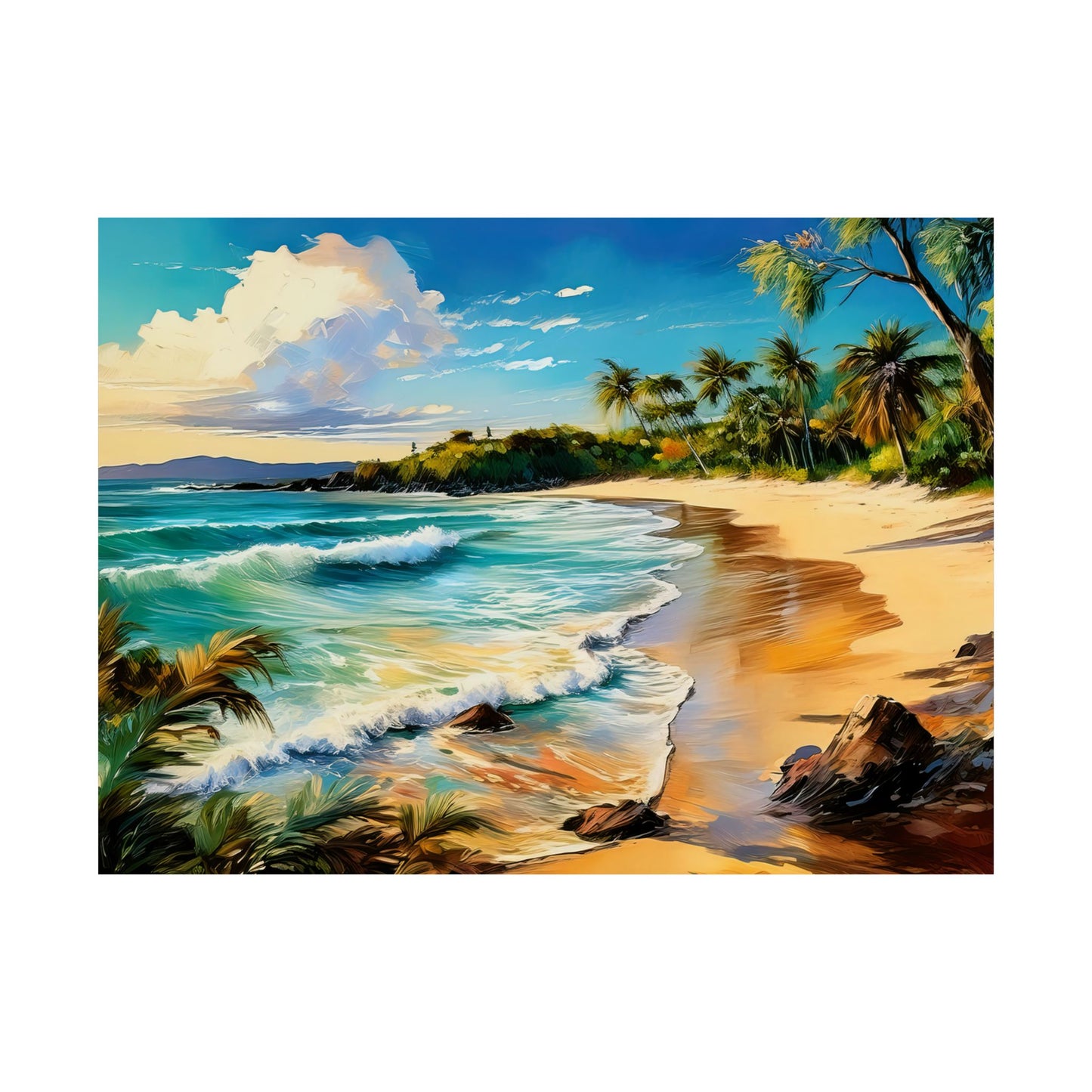 Noosa Main Beach Australia Coastal Print | Style 1 | Wall Art | Wall Print