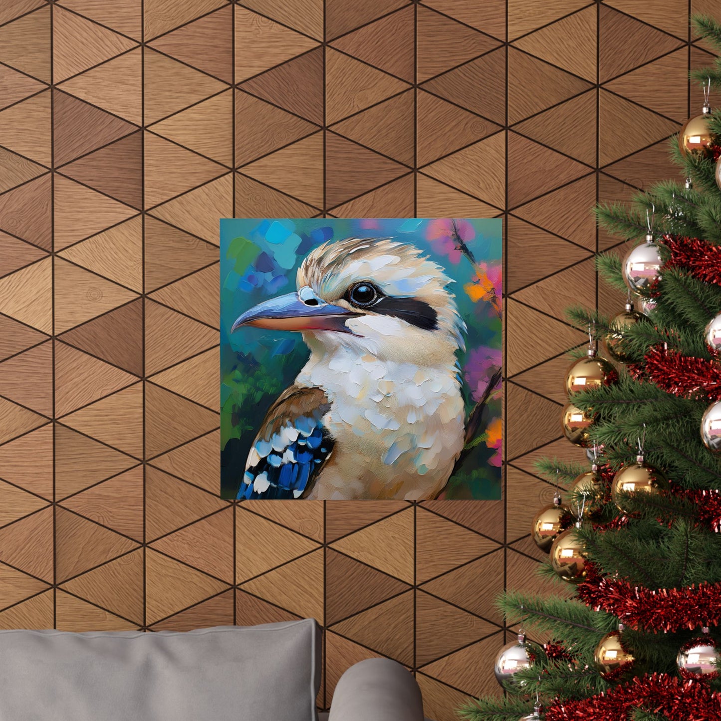 Kookaburra Australian Bird Oil Painting Print | Wall Art | Wall Print | Bird Art