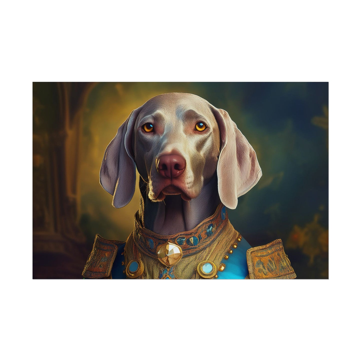 Weimaraner Renaissance Pet Portrait Print, wall print, wall art, Animal Lover Home Decor, Dog Wall Art