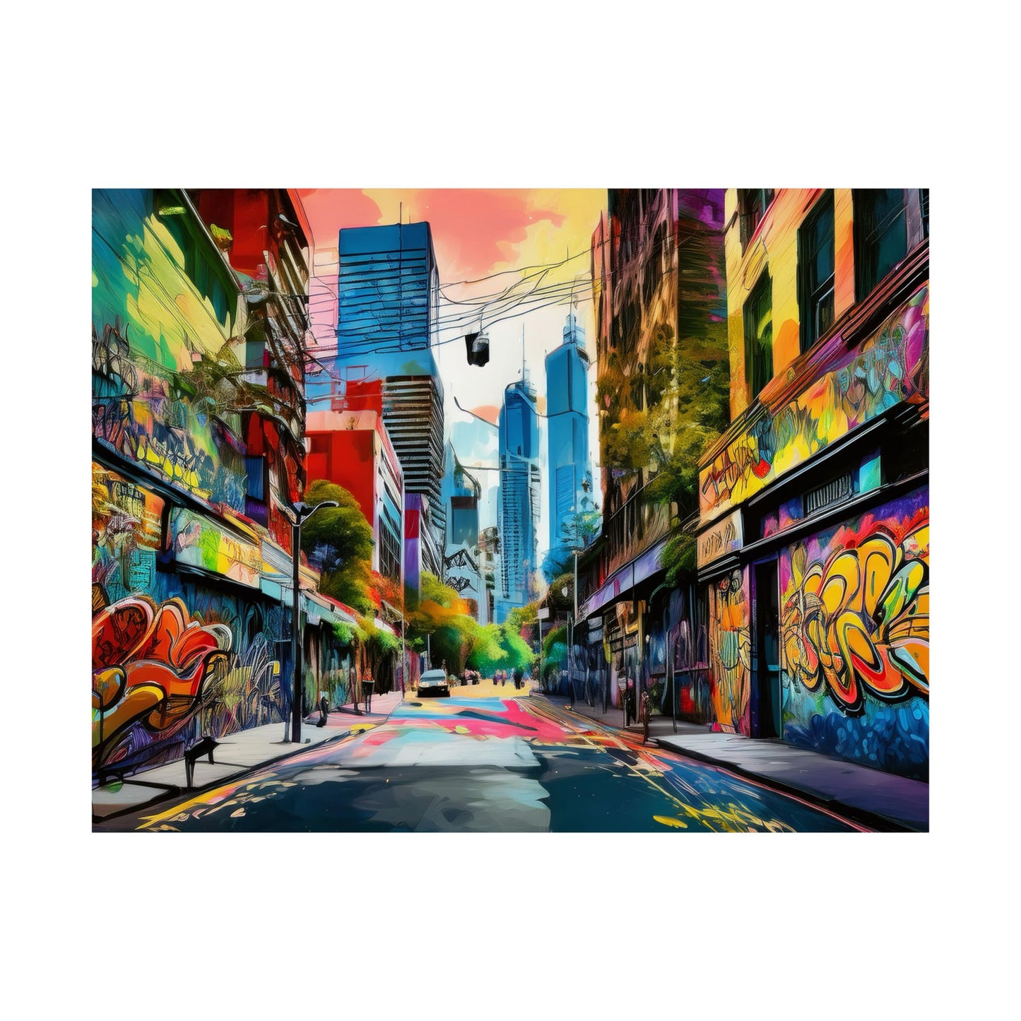 Melbourne Street Graffiti Australia Print | Style 1 | Wall Art | Wall Print