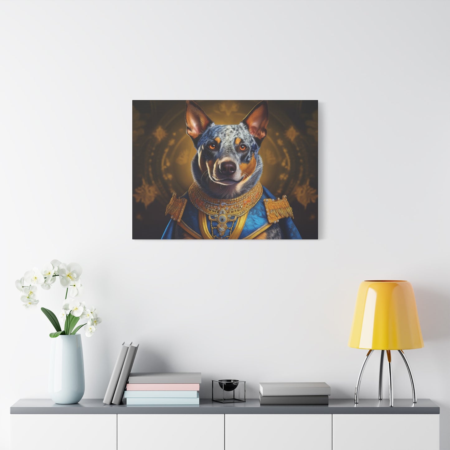 Australian Cattle Dog Renaissance Pet Portrait on Canvas | wall art | wall print