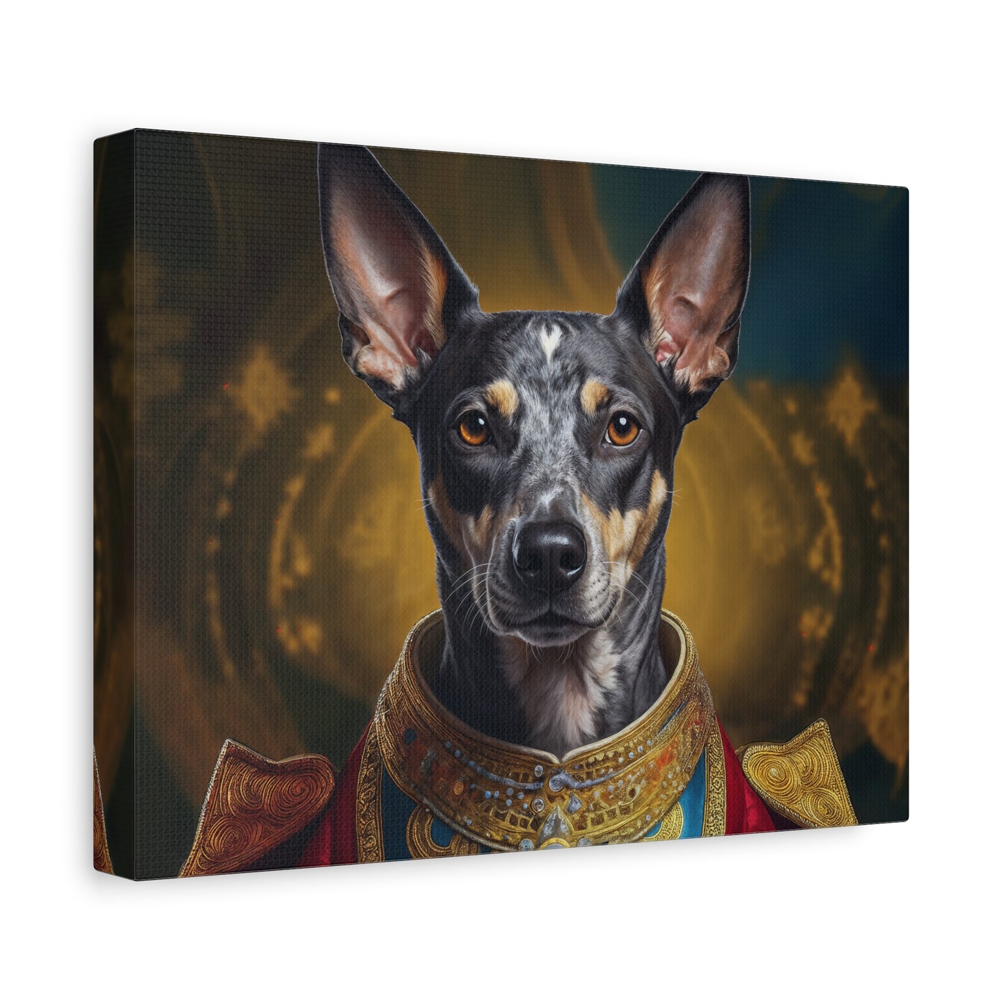 Peruvian Inca Orchid Renaissance Dog Portrait on Canvas, Pet Lover Gift, Home Decor, Unique Wall Art, Dog Birthday Present, Animal Wall Art