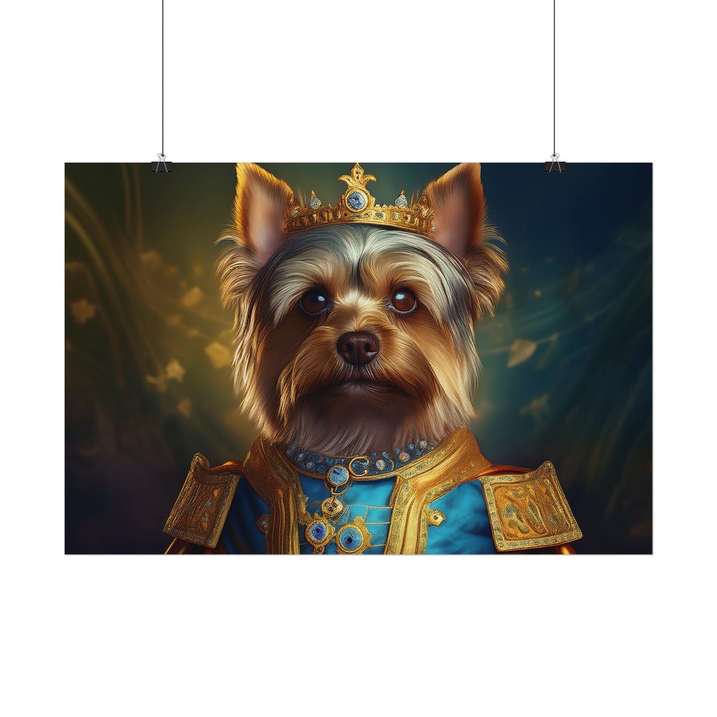 Yorkshire Terrier Dog Renaissance Pet Portrait Print | Wall Art | Wall Print | Dog Art