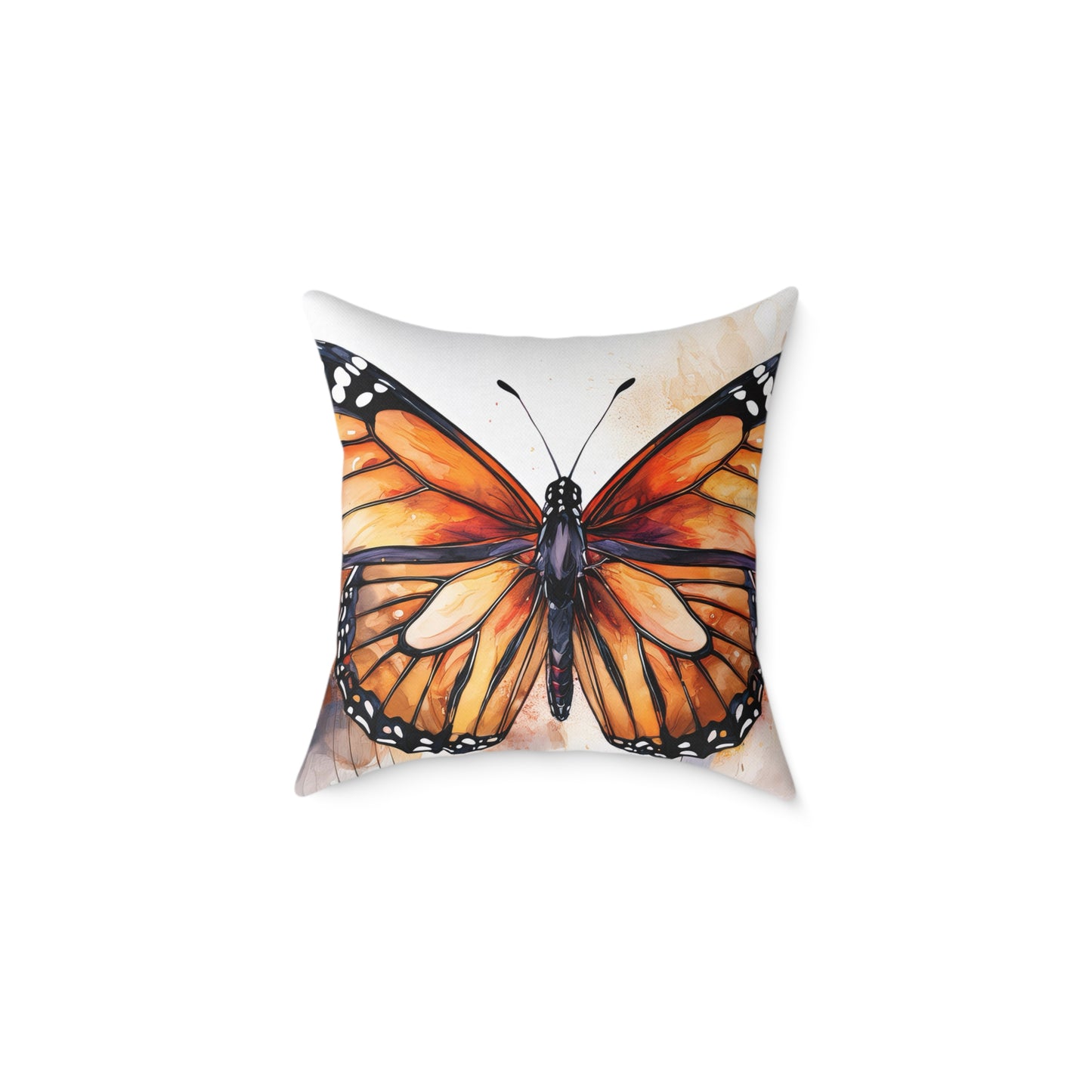 Butterfly Canvas Pillow, Monarch Butterfly Home Decor, Nature-Themed Cushion, Gift for Nature Lovers, Autumn Accent Pillow