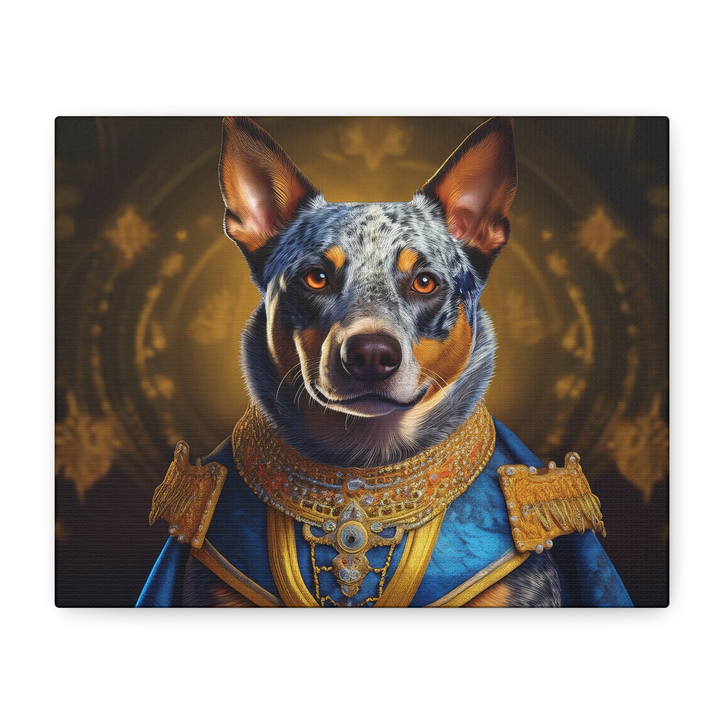 Australian Cattle Dog Renaissance Pet Portrait on Canvas | wall art | wall print
