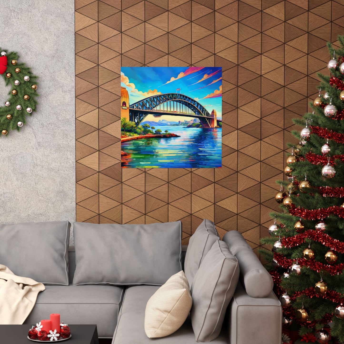Sydney Harbour Bridge Australia Painting Print | Wall Art | Wall Print