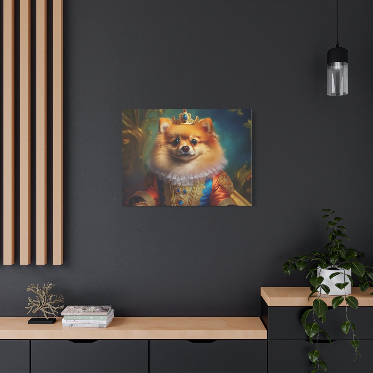 Pomeranian Renaissance Pet Portrait - Canvas - dog art, dog portait, wall art, wall print