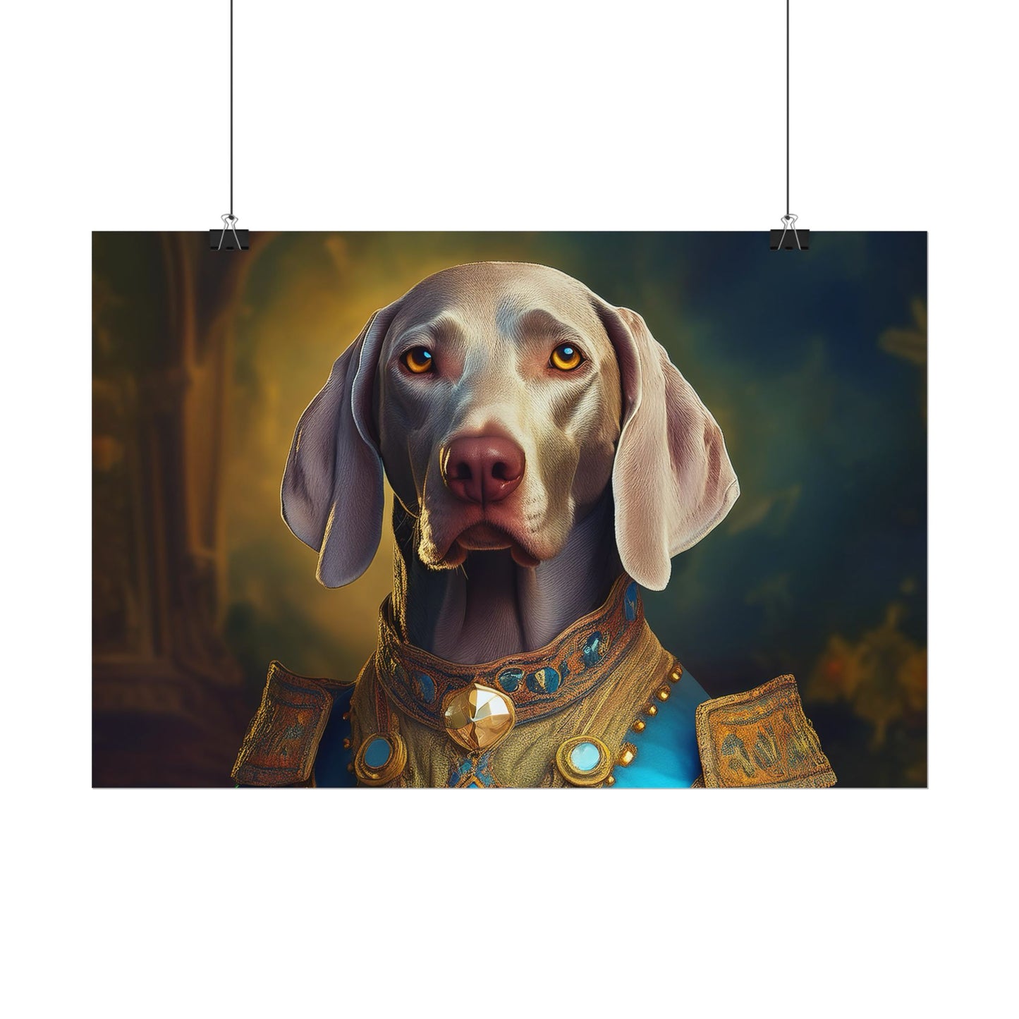 Weimaraner Renaissance Pet Portrait Print, wall print, wall art, Animal Lover Home Decor, Dog Wall Art