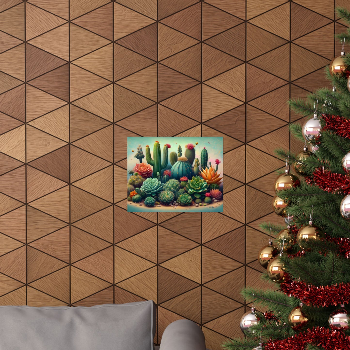 Abstract Cacti and Succulent Desert Garden Color Print | Wall Art | Wall Print