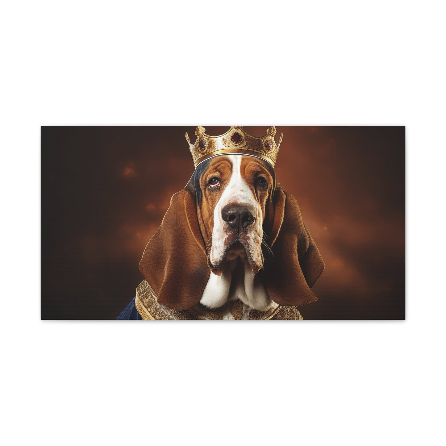 Basset Hound Renaissance Pet Portrait on Canvas | Wall art | wall print | Dog Art