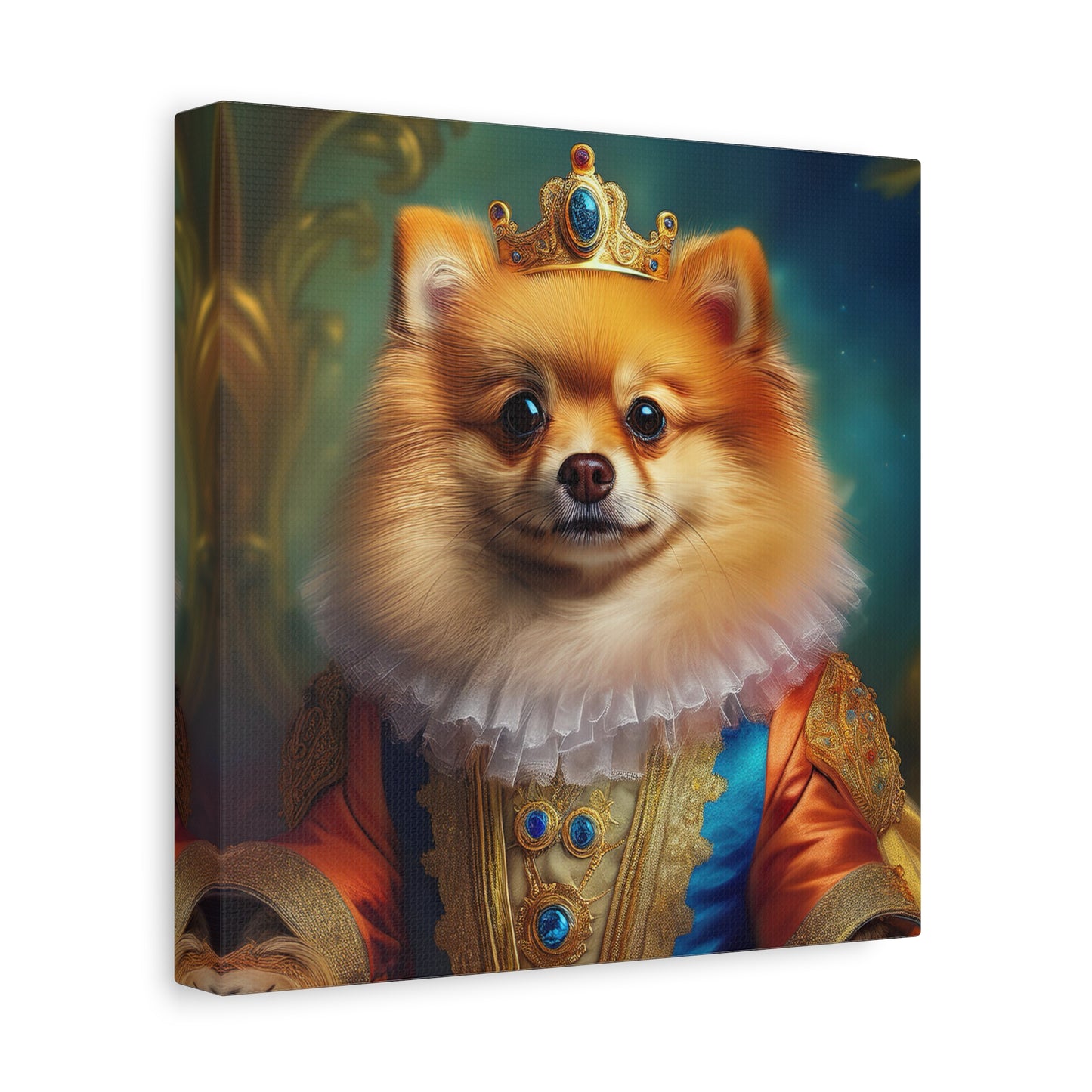 Pomeranian Renaissance Pet Portrait - Canvas - dog art, dog portait, wall art, wall print