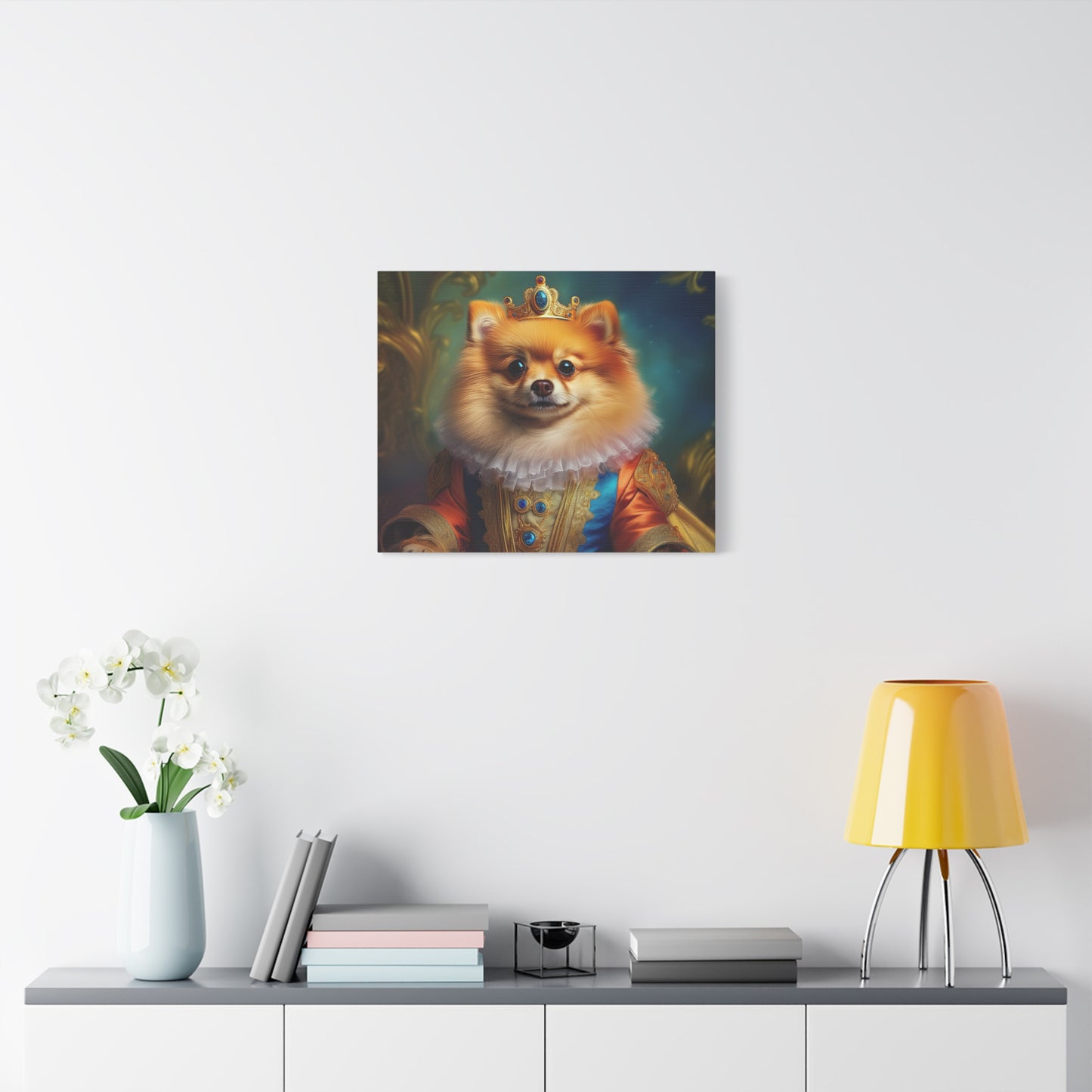 Pomeranian Renaissance Pet Portrait - Canvas - dog art, dog portait, wall art, wall print