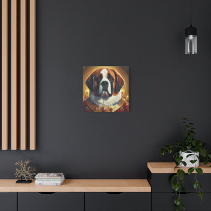 St Bernard Renaissance Portrait - Premium Canvas Wall Art, Dog Portrait, Unique Wall Print