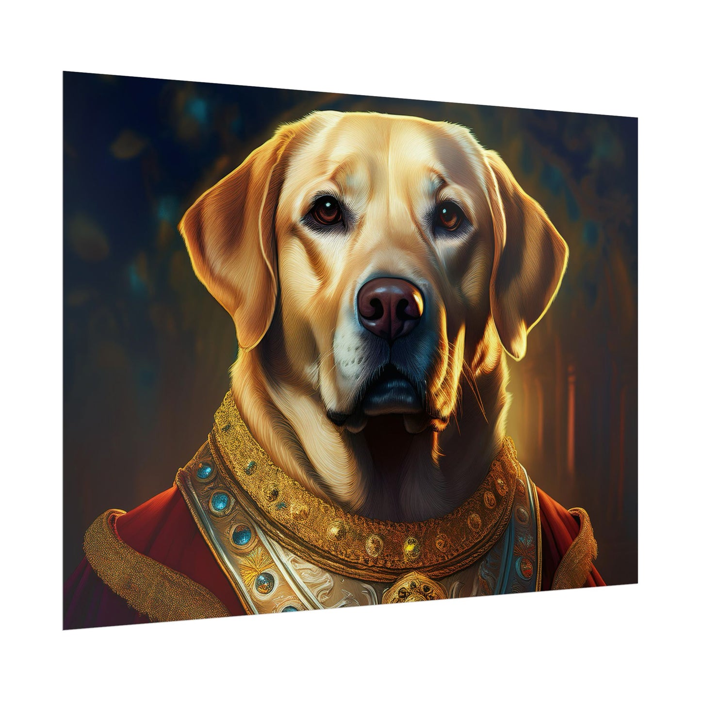 Labrador Retriever Renaissance Pet Portrait Art Print, Wall Decor Gift, Animal Lover Home Decor, Dog Wall Art