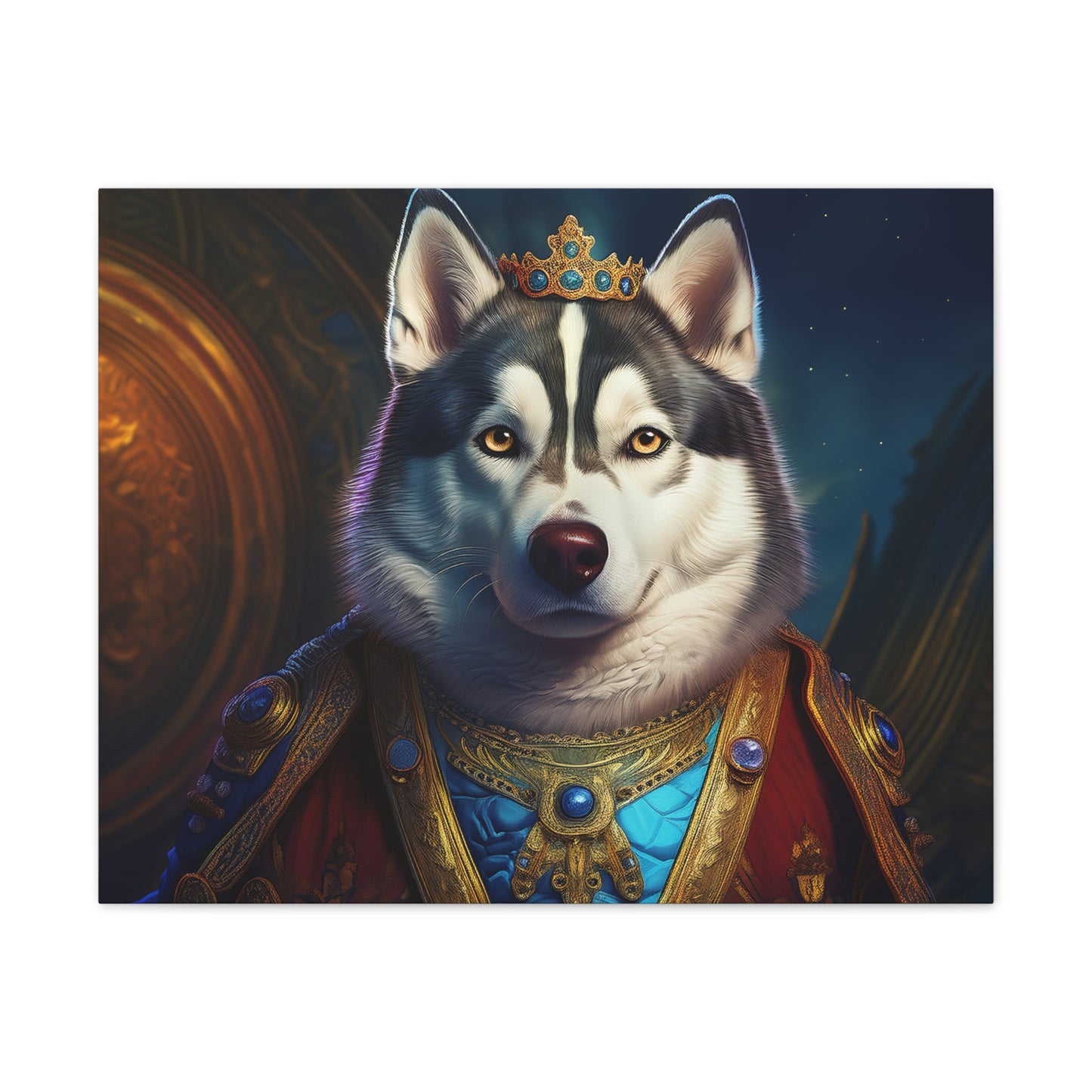 Siberian Husky Renaissance Pet Portrait on Canvas, wall art, wall print, dog portrait, dog art