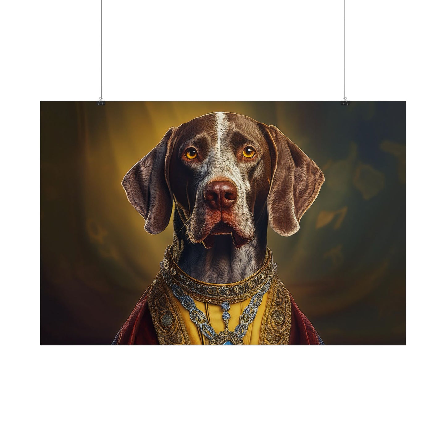 German Shorthaired Pointer Dog Renaissance Pet Portrait, Art Print, Animal Lover gift, Dog Wall Art, wall prints, wall art