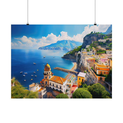 Amalfi Coast Italy Coastal Print | Style 3 | Wall Art | Wall Print