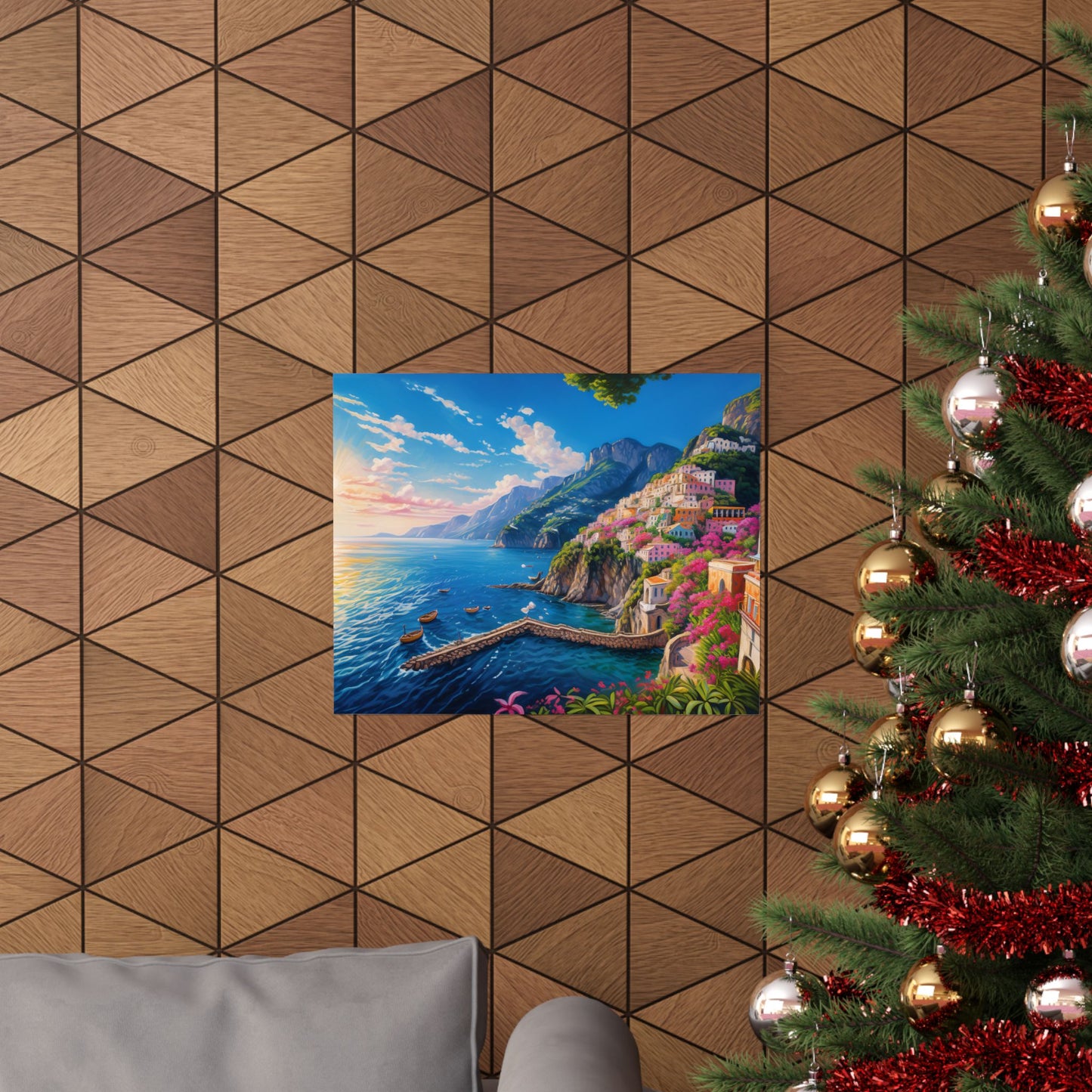 Amalfi Coast Italy Coastal Print | Style 4 | Wall Art | Wall Print