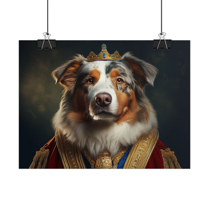 Australian Shepherd Dog Renaissance Pet Portrait Print | Wall Art | Wall Print