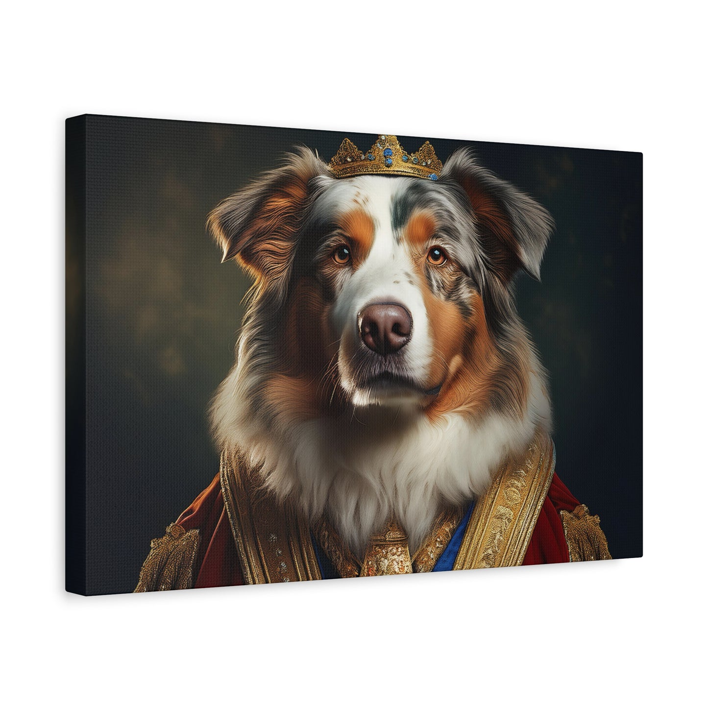 Australian Shepherd Pet Portrait Renaissance - Canvas, wall art, wall print, dog art, dog print