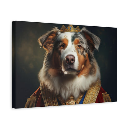 Australian Shepherd Pet Portrait Renaissance - Canvas, wall art, wall print, dog art, dog print