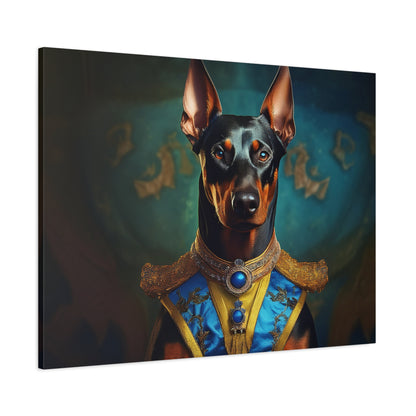 Doberman Pinscher Renaissance Pet Portrait on Canvas | wall art | wall print | Dog Art