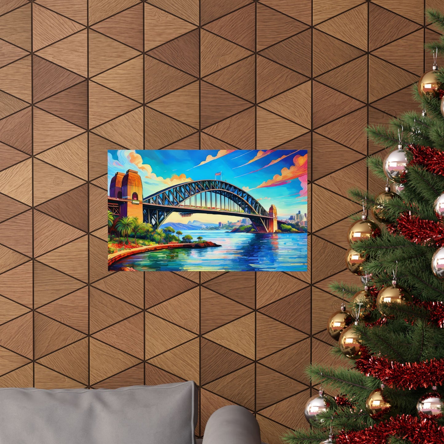 Sydney Harbour Bridge  Australia Painting Print | Wall Art | Wall Print