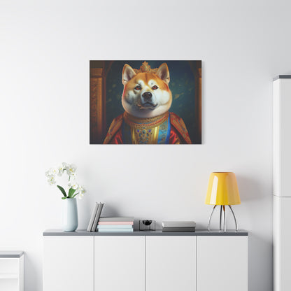 Shiba Renaissance Pet Portrait on Canvas, wall art, wall print, dog portrait, dog art
