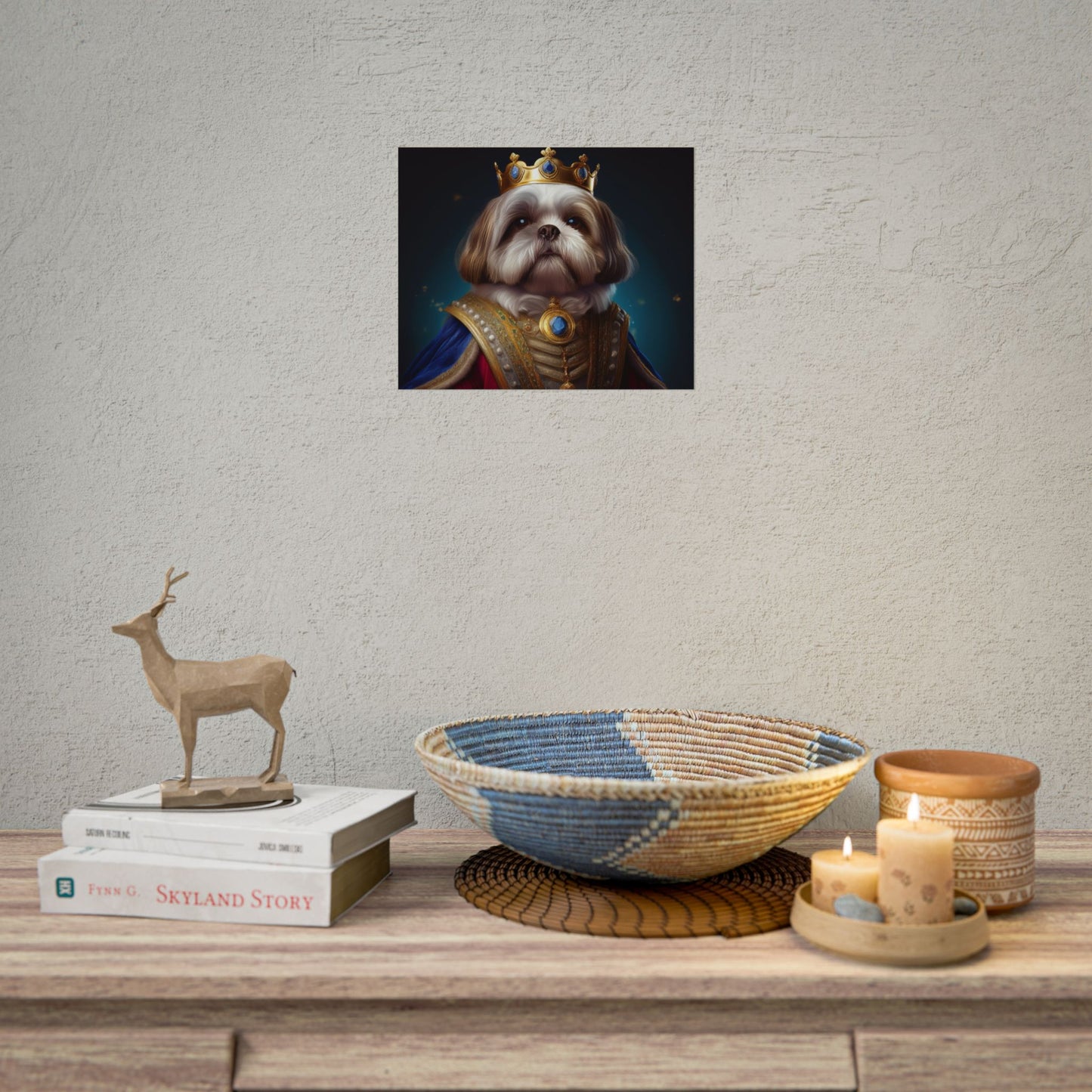 Shih Tzu Renaissance Pet Portrait Print | Dog Lover Wall Art | Dog Memorial Gift | Wall Art | Wall Print