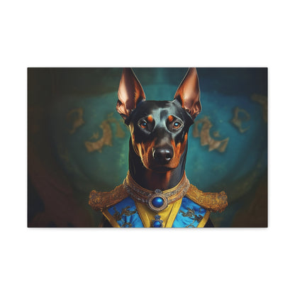 Doberman Pinscher Renaissance Pet Portrait on Canvas | wall art | wall print | Dog Art