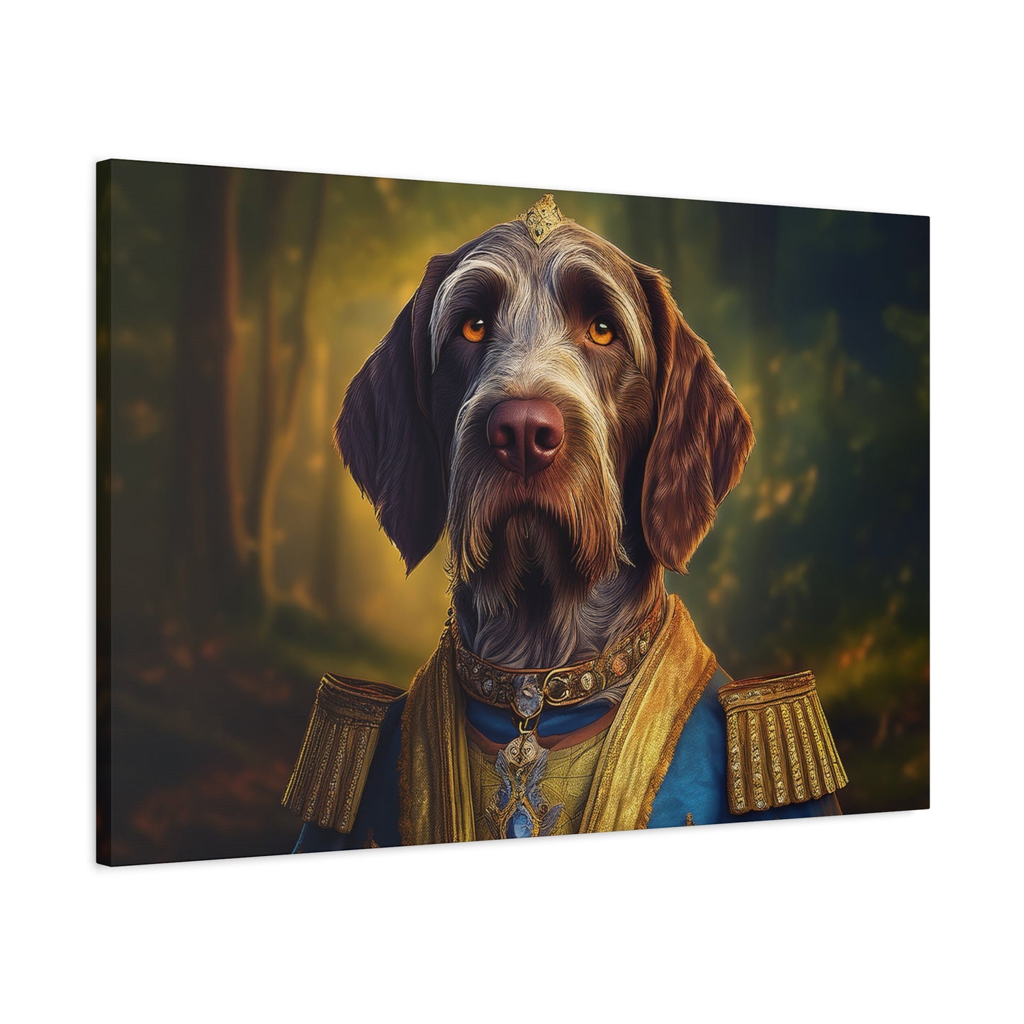 German Wirehaired Pointer Dog Pet Portrait Renaissance - Canvas, wall art, wall print, dog portrait, dog art