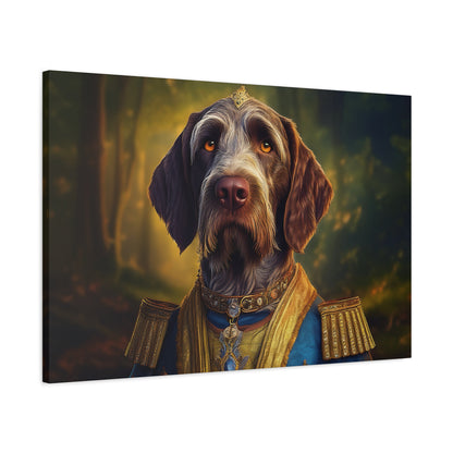 German Wirehaired Pointer Dog Pet Portrait Renaissance - Canvas, wall art, wall print, dog portrait, dog art