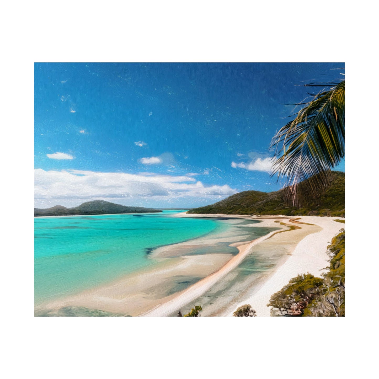 Whitehaven Beach Australia Coastal Print | Style 1 | Wall Art | Wall Print