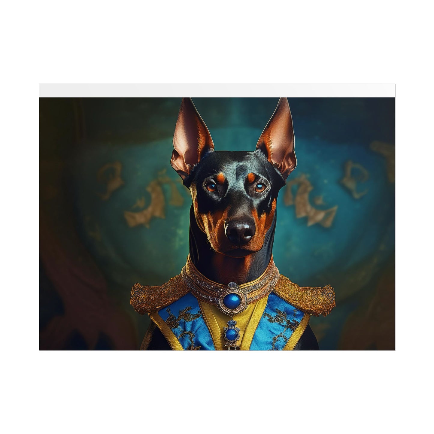 Doberman Pinscher Renaissance  Dog Pet Portrait Print | Wall Art | Wall Print | Dog Art