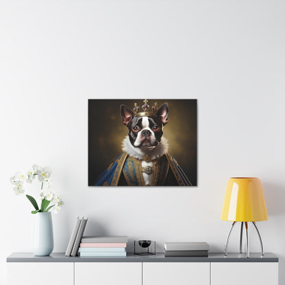 Boston Terrier Renaissance Pet Portrait on Canvas, wall print, wall art, dog portrait, dog art