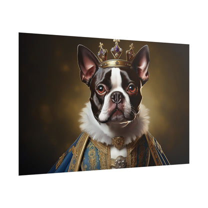 Boston Terrier Renaissance Dog Portrait Art Print, Wall Decor Gift, Animal Lover Home Decor, Dog Wall Art