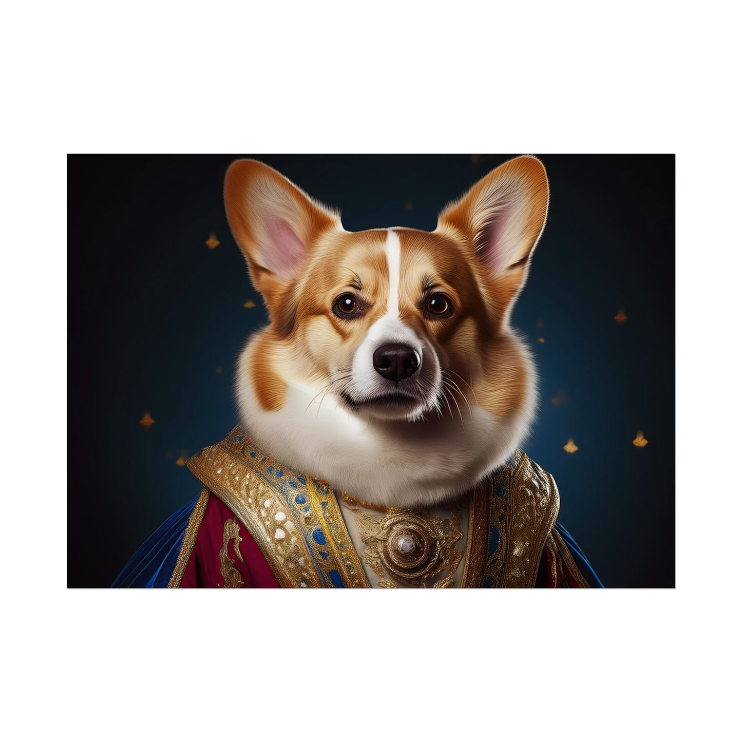Pembroke Welsh Corgi Renaissance Pet Portrait Print | Wall Art | Wall Print | Dog Art