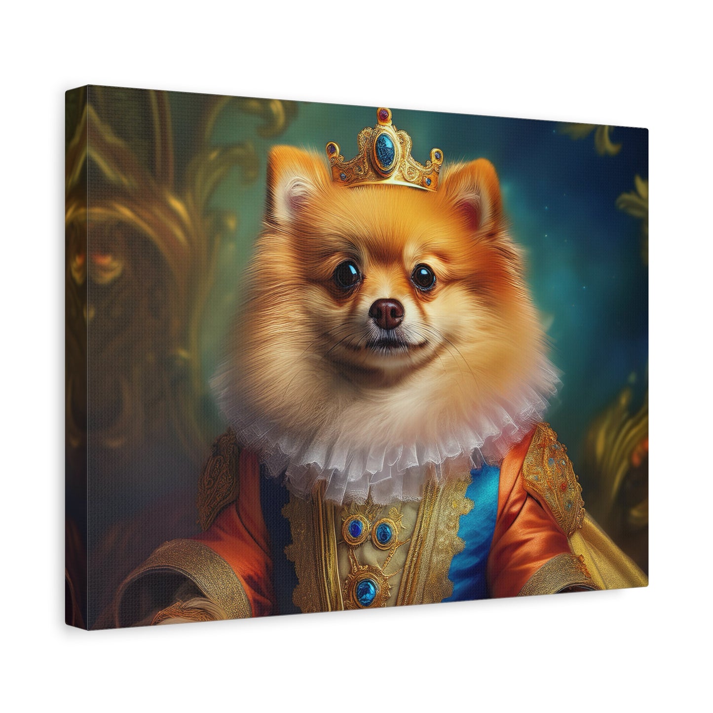 Pomeranian  Renaissance  Pet Portrait - Canvas - dog art, dog portait, wall art, wall print