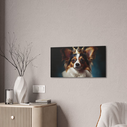 Papillon Pet Portrait Renaissance on Canvas, wall art, wall print, dog portrait, dog art