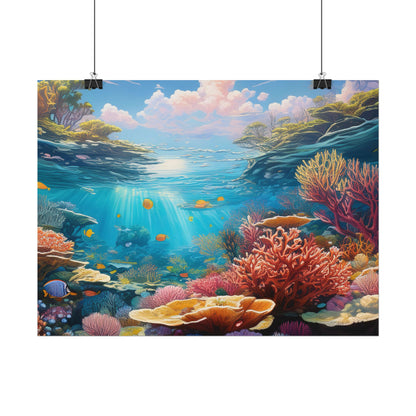 Great Barrier Reef  Australia Coastal Print | Style 3 | Wall Art | Wall Print