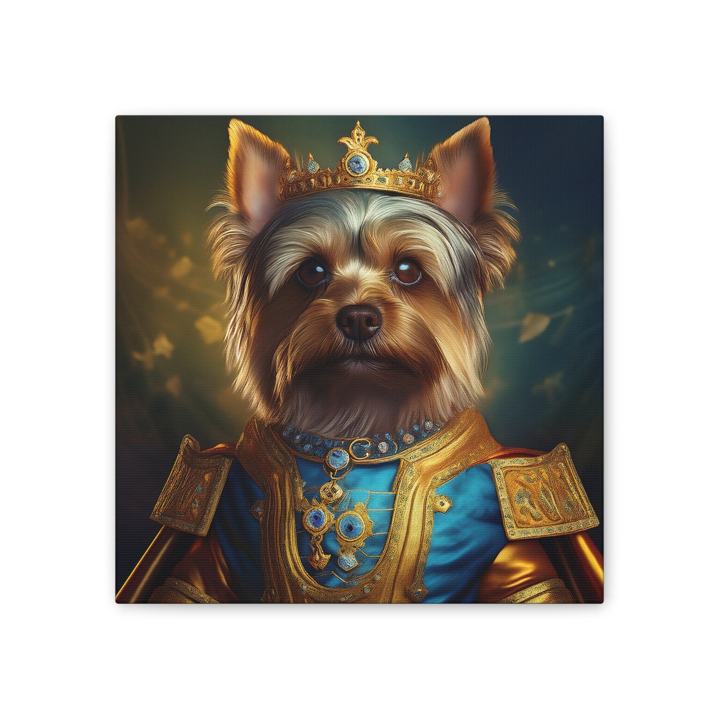 Yorkshire Terrier Renaissance Pet Portrait on Canvas | Wall Art | Wall Print | Dog Art