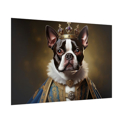 Boston Terrier Renaissance Dog Portrait Art Print, Wall Decor Gift, Animal Lover Home Decor, Dog Wall Art